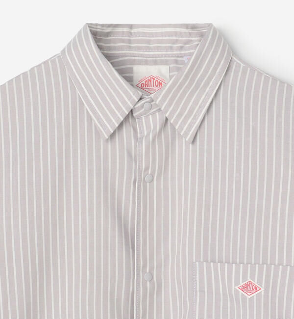 DANTON「DANTON | プランサーボタン シャツワンピース STRIPE WOMEN」|ワンピース|