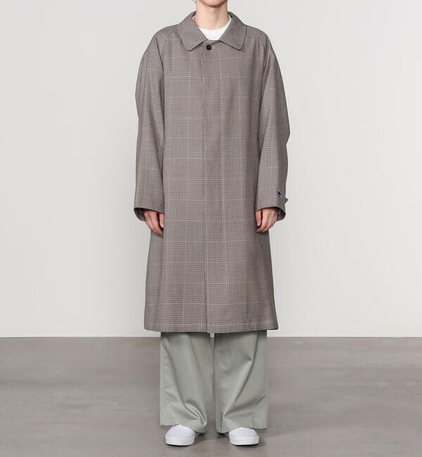ORCIVAL「ORCIVAL |〈別注〉ウールチェック バルマカーンコート MEN」|ステンカラーコート|