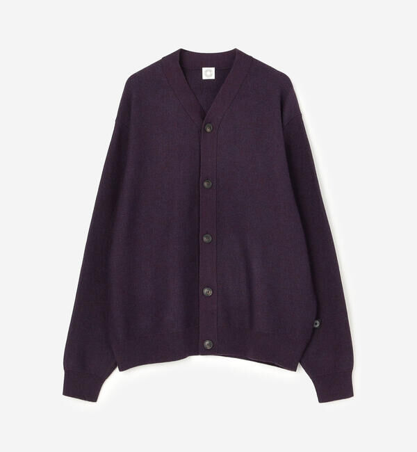 ORCIVAL「ORCIVAL | ウールコットン Vネックカーディガン MEN」|ニット・セーター|PURPLE