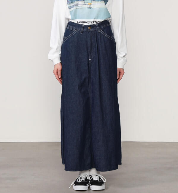  「orSlow | DENIM PAINTER LONG SKIRT WOMEN」|スカート|