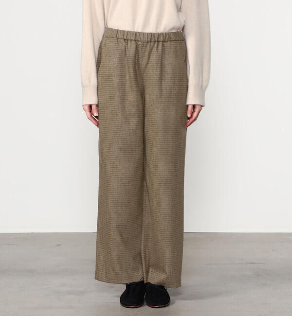 Morris & Sons「MORRIS & SONS | ガンクラブチェック ワイドイージーパンツ WOMEN」|チノ|