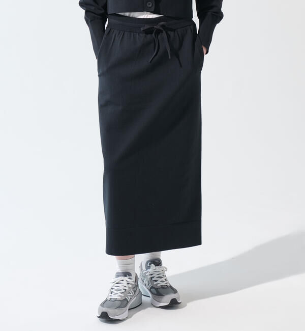  「NEUTRALWORKS. | ニット ロングタイトスカート WOMEN」|スカート|BLACK