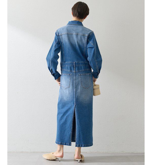  「ストレッチデニムワンピース」|ワンピース|
