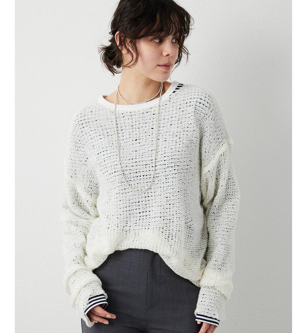 THE PAUSE「【THE PAUSE】メッシュプルオーバー」|ニット・セーター|