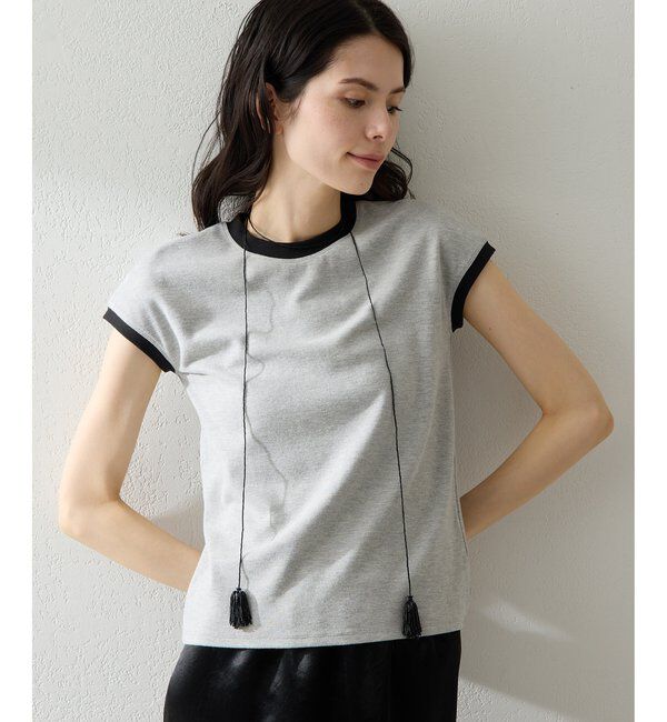 THE PAUSE「【THE PAUSE】フレンチリンガーTEE」|Tシャツ・カットソー|グレー