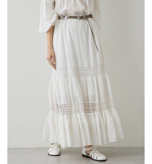  「コットンギャザーマキシスカート」|スカート|