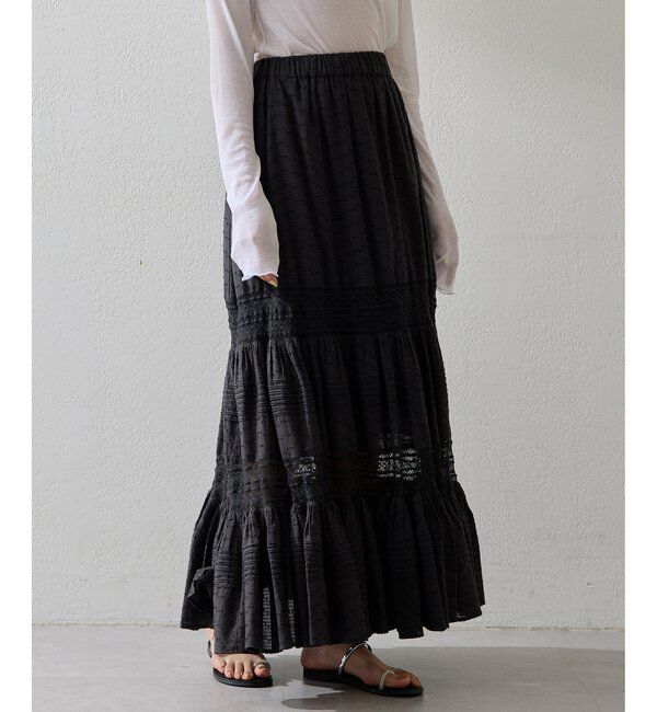  「コットンギャザーマキシスカート」|スカート|