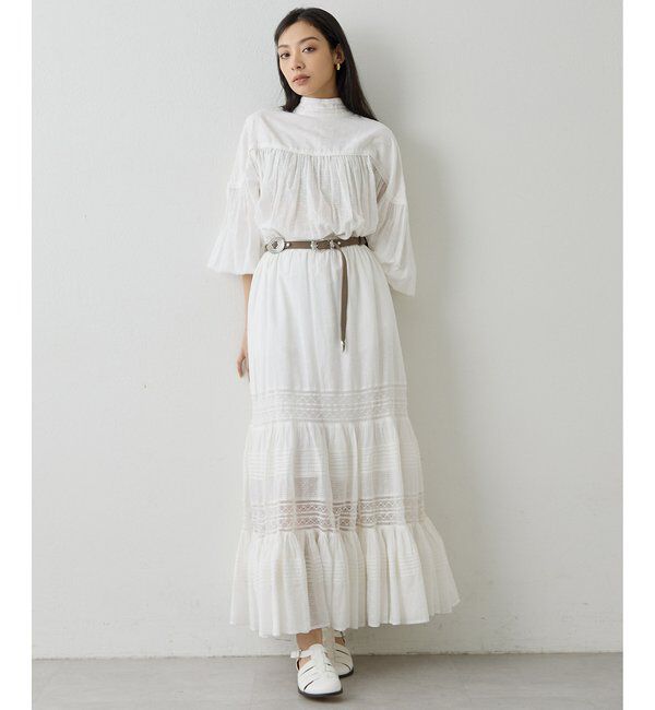  「コットンギャザー切替ブラウス」|シャツ・ブラウス|