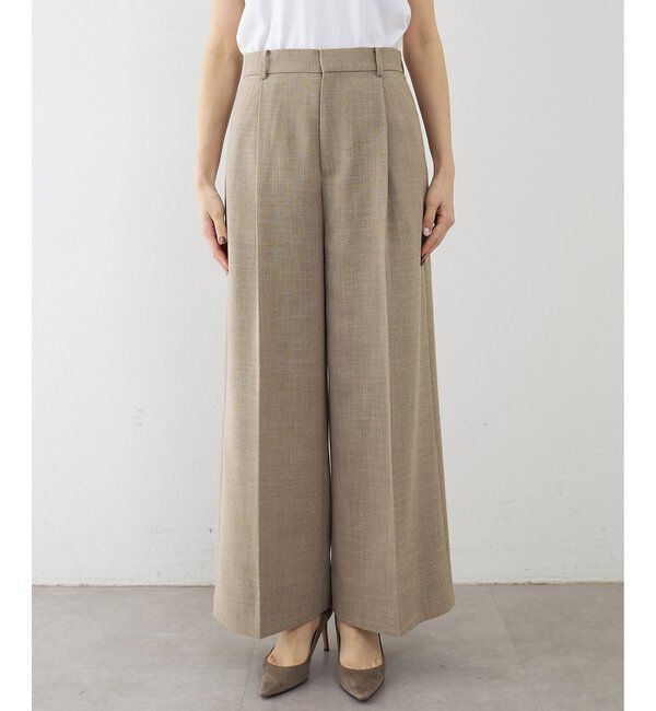  「リネンライクワイドパンツ」|チノ|