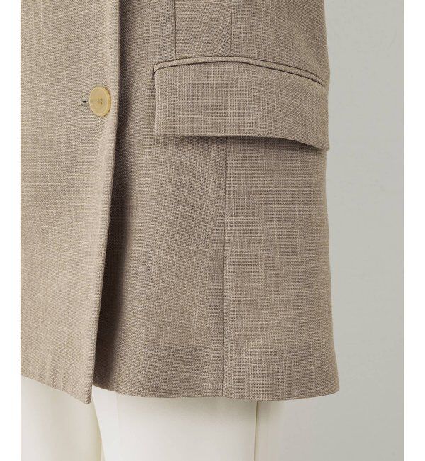  「リネンライクダブルテーラードジャケット」|テーラードジャケット|