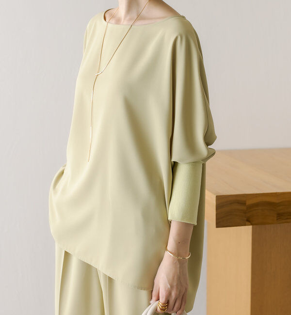  「【新色登場/高機能/シーズンレス】ジャージ袖リブブラウス」|シャツ・ブラウス|