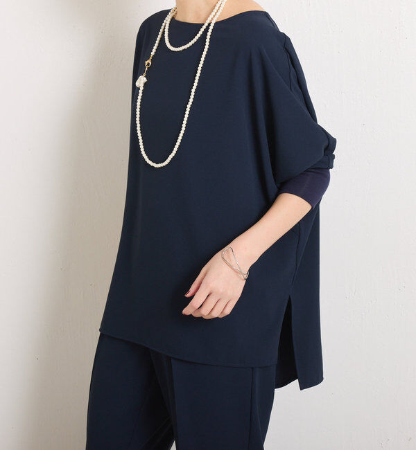  「【新色登場/高機能/シーズンレス】ジャージ袖リブブラウス」|シャツ・ブラウス|