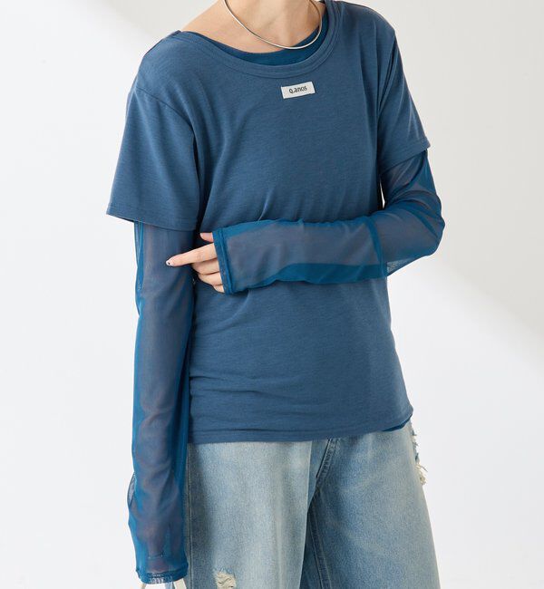  「Q.anos レイヤードTシャツ」|Tシャツ・カットソー|