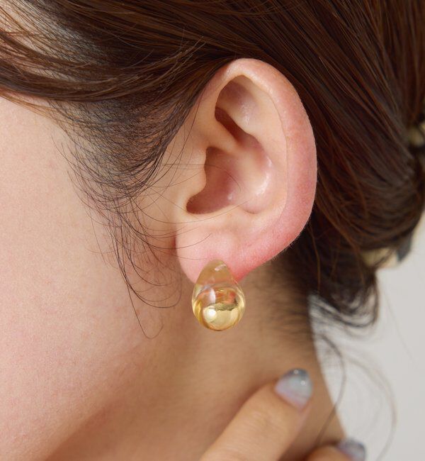  「【PAPILLONNER/パピヨネ】クリアドロップピアス」|リング|