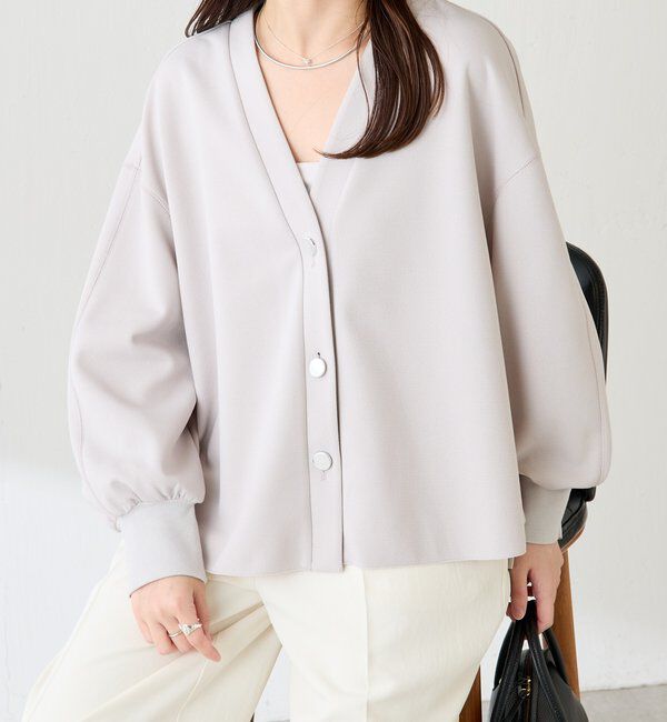  「メタル釦ジョーゼットカーディガン」|Tシャツ・カットソー|