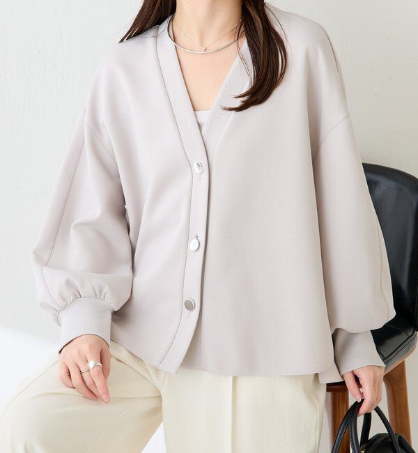  「メタル釦ジョーゼットカーディガン」|Tシャツ・カットソー|