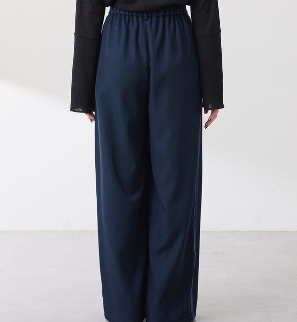  「サイドベロア裾ドロストパンツ」|チノ|