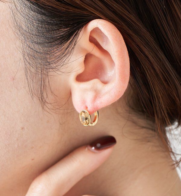  「【PAPILLONNER/パピヨネ】クリアストーンピアス」|リング|