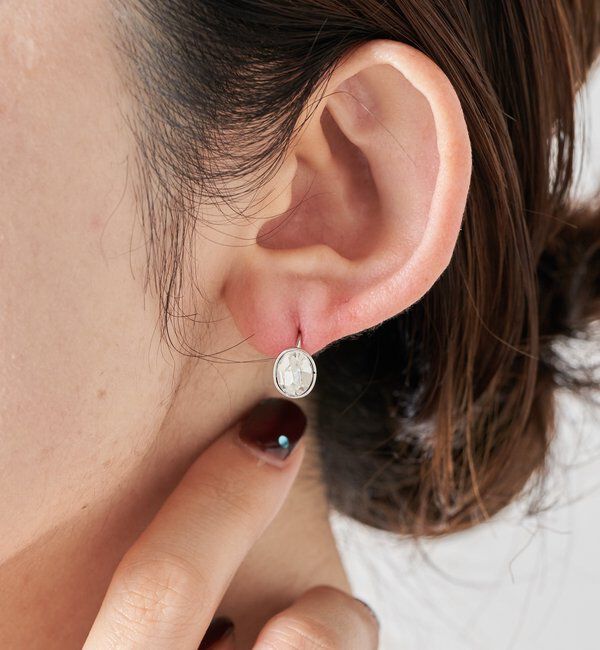  「【PAPILLONNER/パピヨネ】クリアストーンピアス」|リング|シルバー