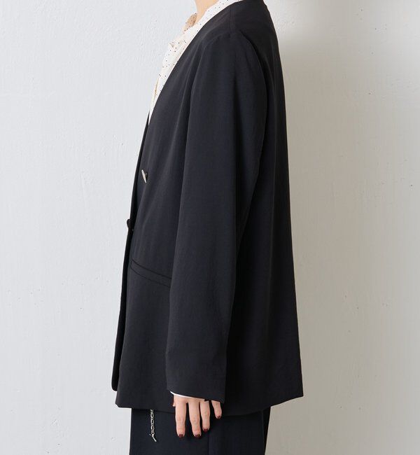  「【リバイバル】ジャージノーカラーダブルジャケット/セレモニー」|スーツ|
