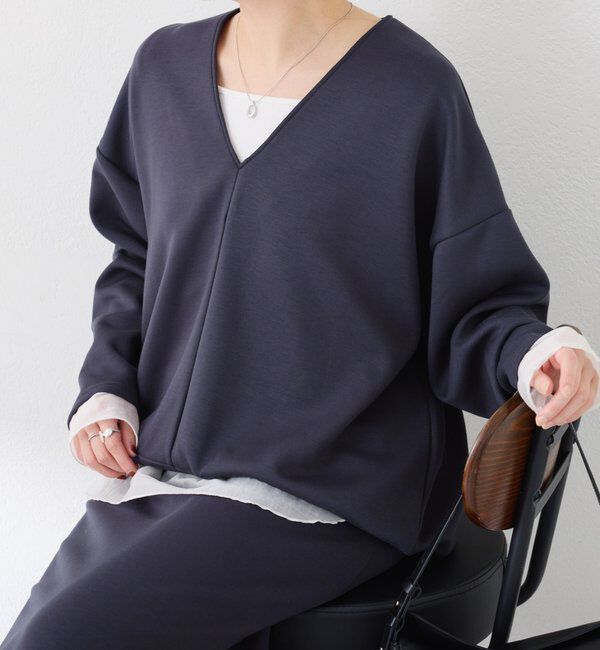  「ポンチＶカットプルオーバー」|Tシャツ・カットソー|