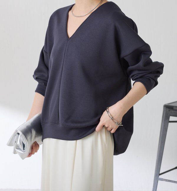  「ポンチＶカットプルオーバー」|Tシャツ・カットソー|