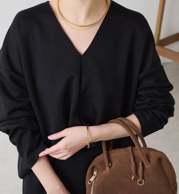  「ポンチＶカットプルオーバー」|Tシャツ・カットソー|