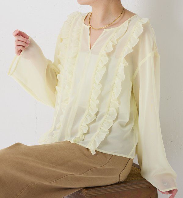  「ラッフルシアーブラウス」|シャツ・ブラウス|