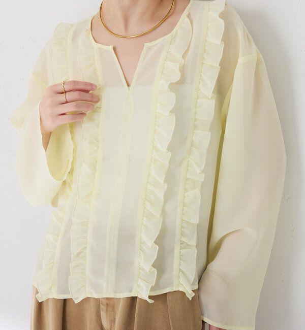  「ラッフルシアーブラウス」|シャツ・ブラウス|