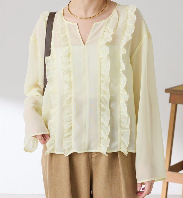  「ラッフルシアーブラウス」|シャツ・ブラウス|