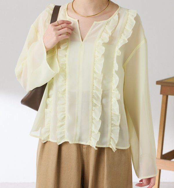  「ラッフルシアーブラウス」|シャツ・ブラウス|