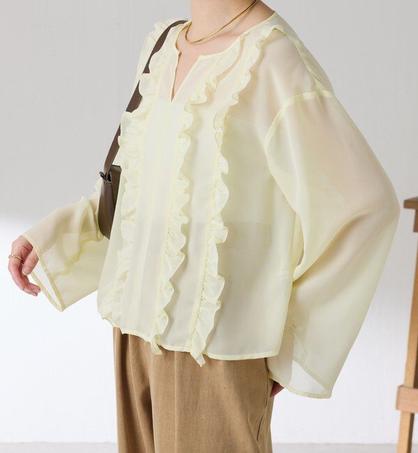  「ラッフルシアーブラウス」|シャツ・ブラウス|