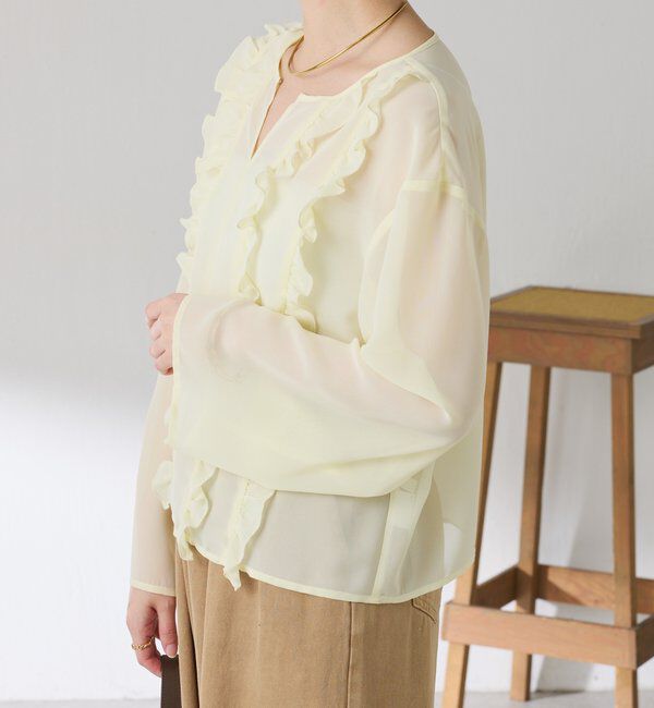  「ラッフルシアーブラウス」|シャツ・ブラウス|