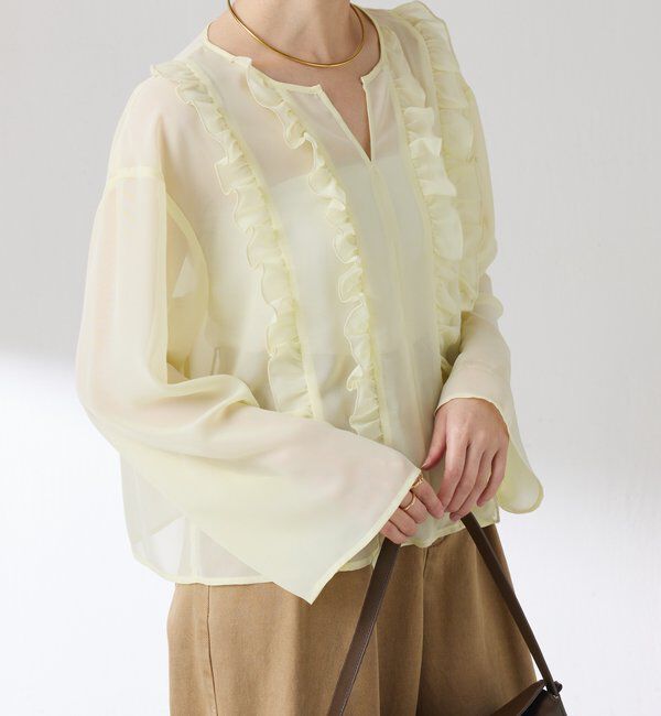  「ラッフルシアーブラウス」|シャツ・ブラウス|