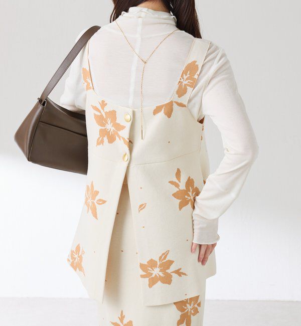  「フラワージャガードニットキャミ/セットアップ」|ニット・セーター|