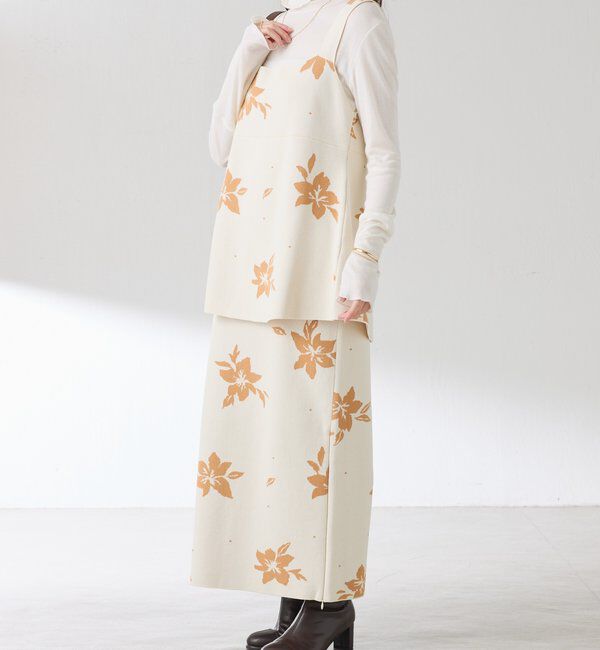  「フラワージャガードニットキャミ/セットアップ」|ニット・セーター|