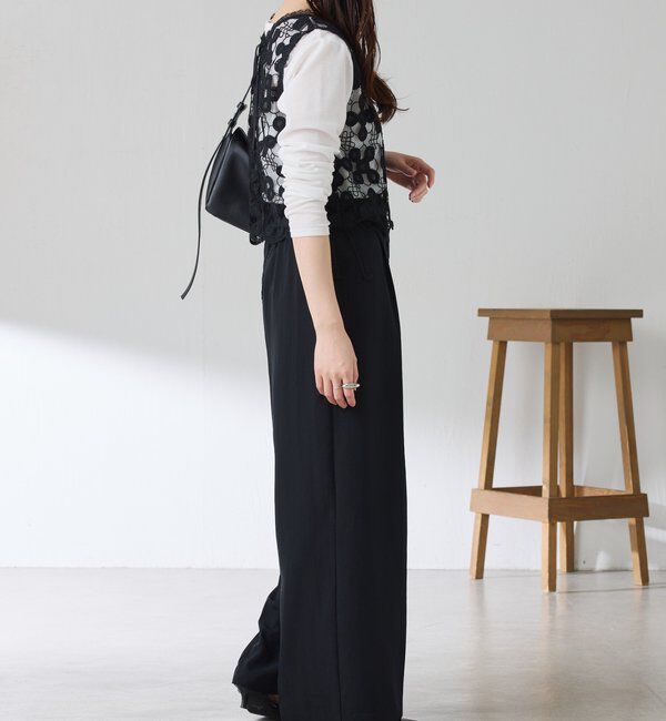  「【＋１アイテム】モチーフレース2WAYベスト」|シャツ・ブラウス|