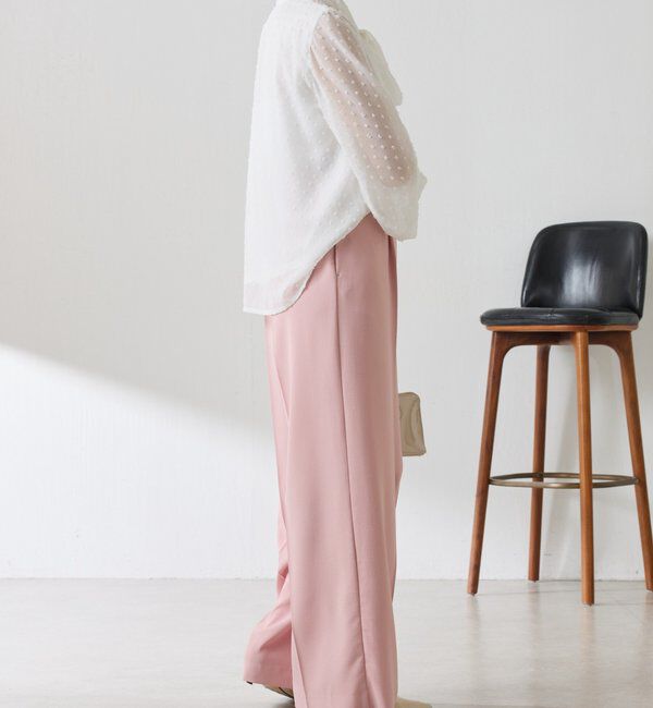  「楊柳ドットジャガードボウタイブラウス」|シャツ・ブラウス|