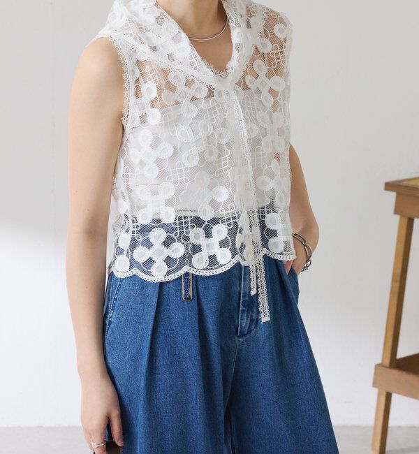  「モチーフレースバブーシュカ」|マフラー|