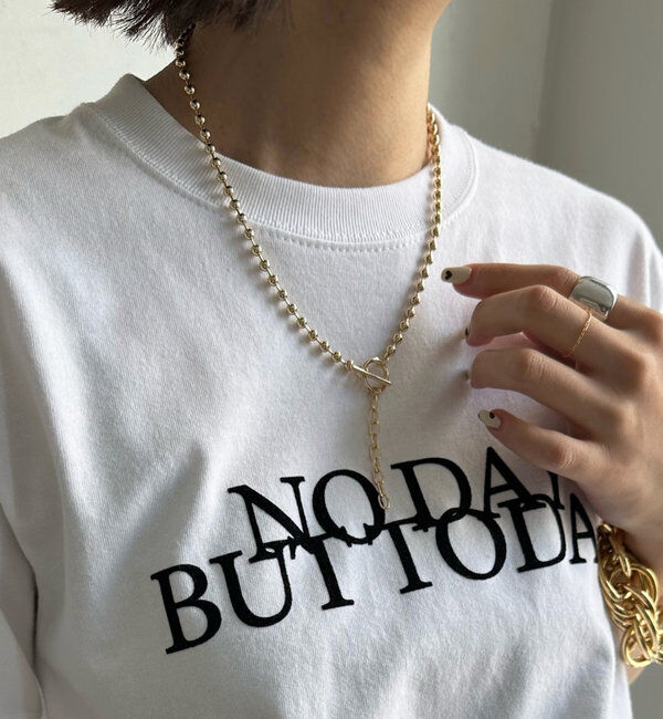  「Y字ボールチェーンネックレス」|ネックレス|ゴールド