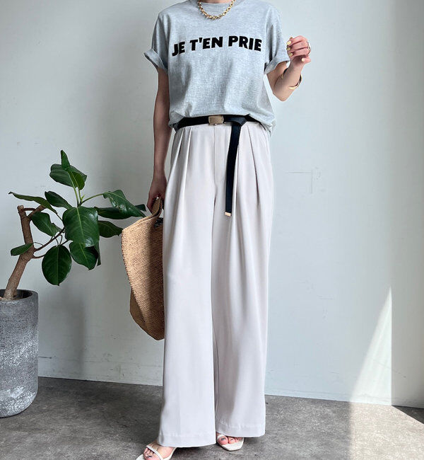  「【累計販売数3万枚突破/22色４サイズ展開！】タックワイドパンツ」|チノ|