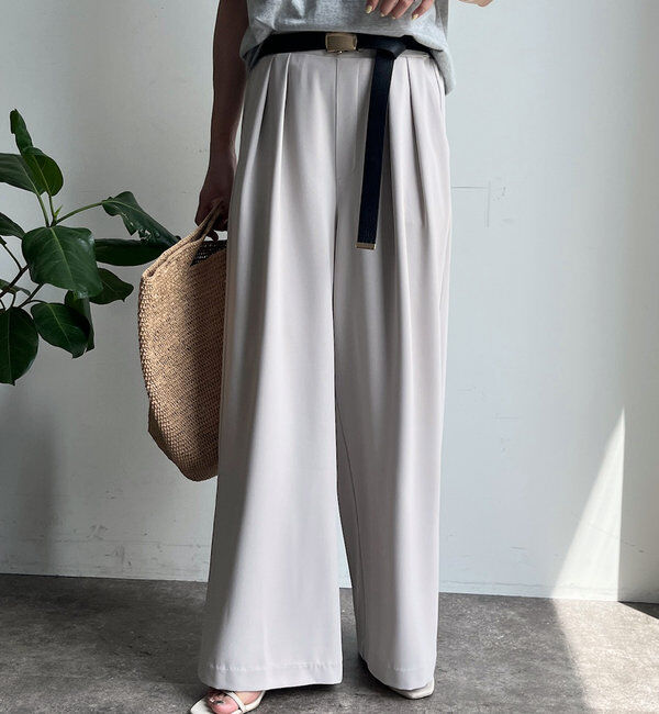  「【累計販売数3万枚突破/22色４サイズ展開！】タックワイドパンツ」|チノ|