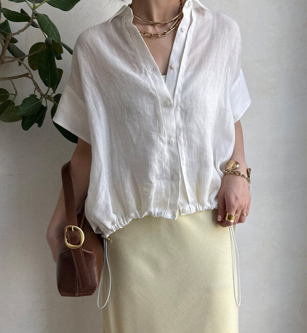  「リネンドロストフレンチシャツ」|シャツ・ブラウス|