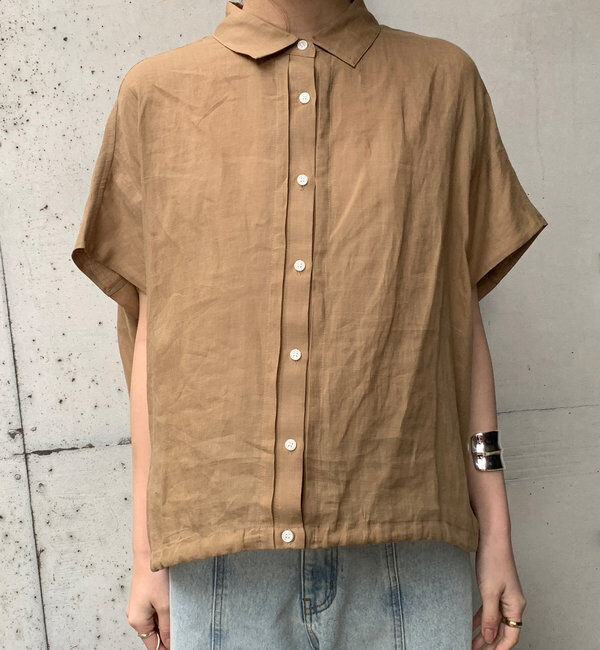  「リネンドロストフレンチシャツ」|シャツ・ブラウス|