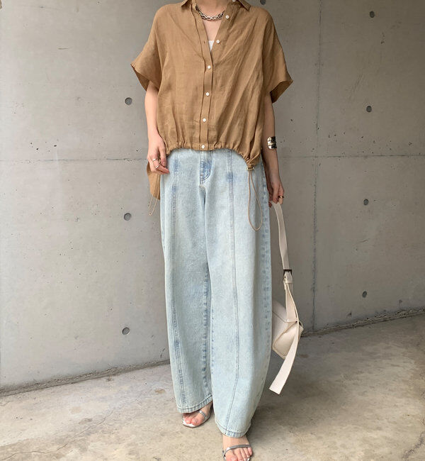  「リネンドロストフレンチシャツ」|シャツ・ブラウス|