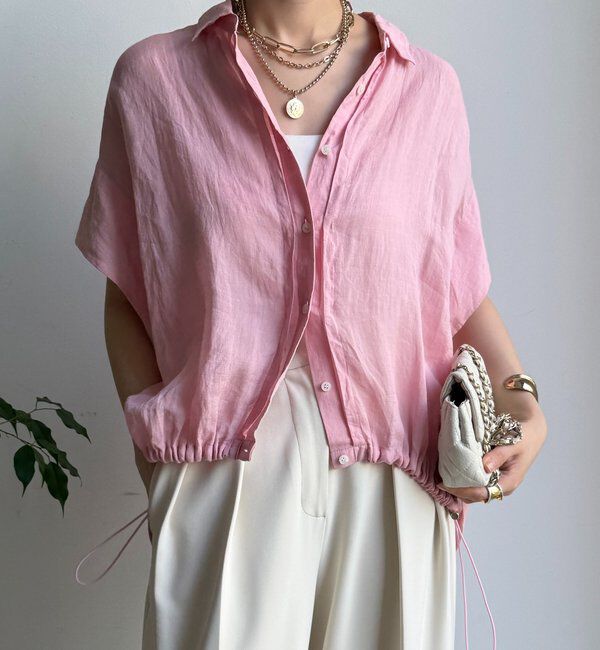  「リネンドロストフレンチシャツ」|シャツ・ブラウス|