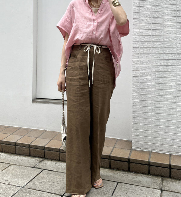  「リネンドロストフレンチシャツ」|シャツ・ブラウス|