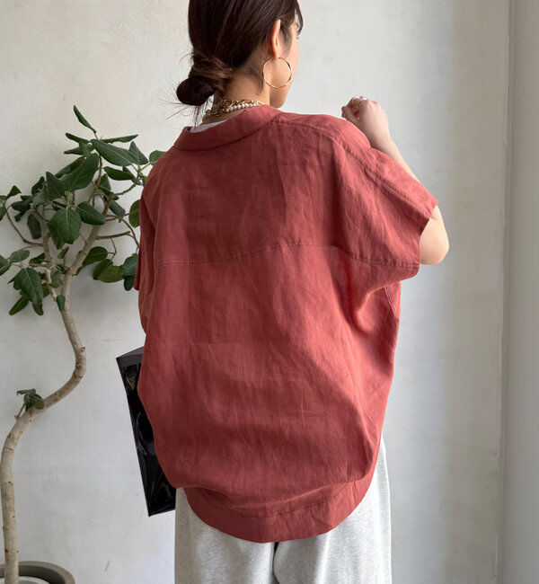  「リネンドロストフレンチシャツ」|シャツ・ブラウス|