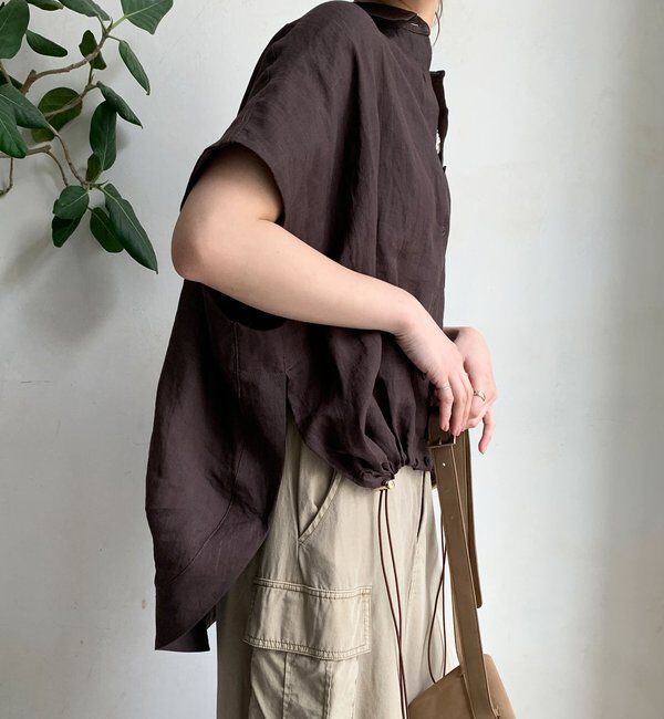  「リネンドロストフレンチシャツ」|シャツ・ブラウス|