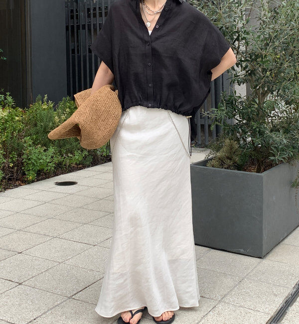 「リネンドロストフレンチシャツ」|シャツ・ブラウス|